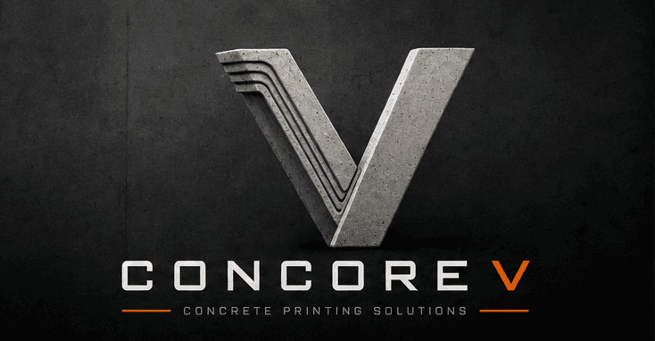 ConCore V — layered concrete V logo